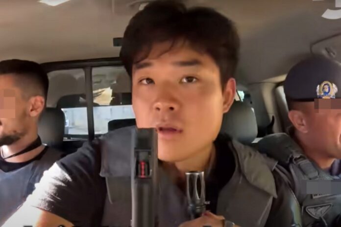 com-arma-em-punho,-youtuber-dos-eua-participa-de-operacao-da-pm-em-sp