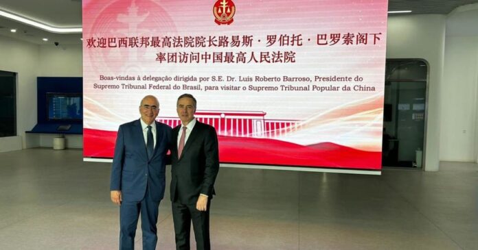 em-viagem-oficial,-barroso-debate-iniciativas-de-cooperacao-entre-brasil-e-china