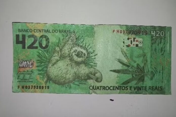 policia-apreende-nota-falsa-de-r$-420-com-bicho-preguica-estampado
