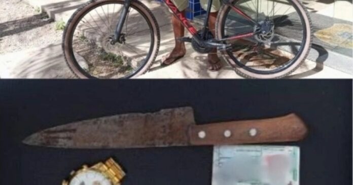 policia-militar-de-juazeiro-apreende-arma-branca-e-recupera-bicicleta-furtada