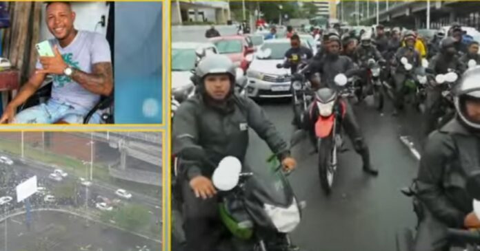 motoboys-fazem-protestos-reivindicando-a-morte-de-kevin-na-regiao-do-iguatemi,-em-salvador