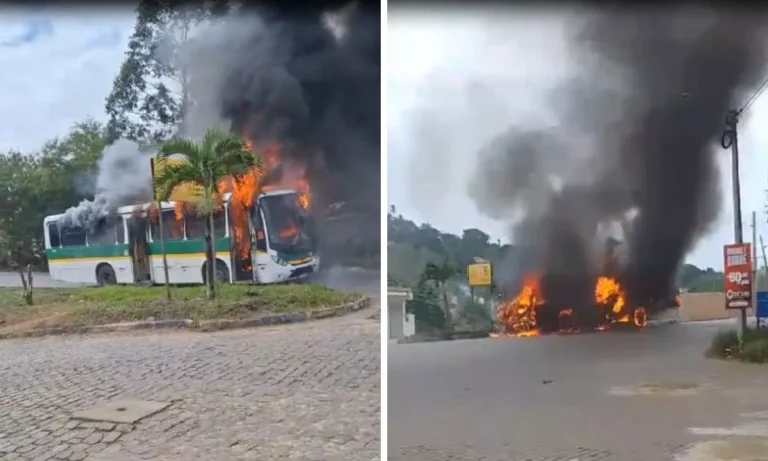 Ônibus da Viação Itamaraju é incendiado no bairro São Domingos