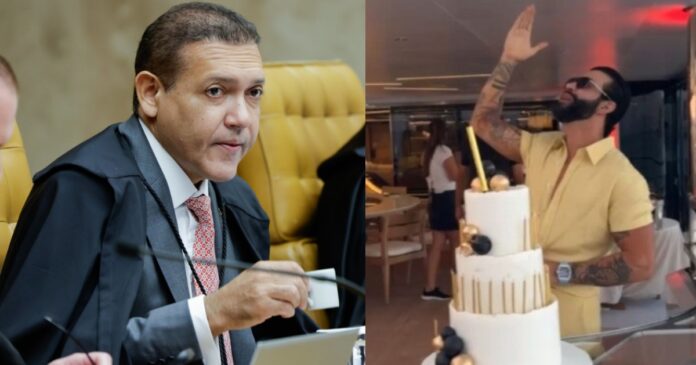 relator-da-suspensao-do-x,-nunes-marques-curte-aniversario-de-gusttavo-lima-em-iate-na-grecia