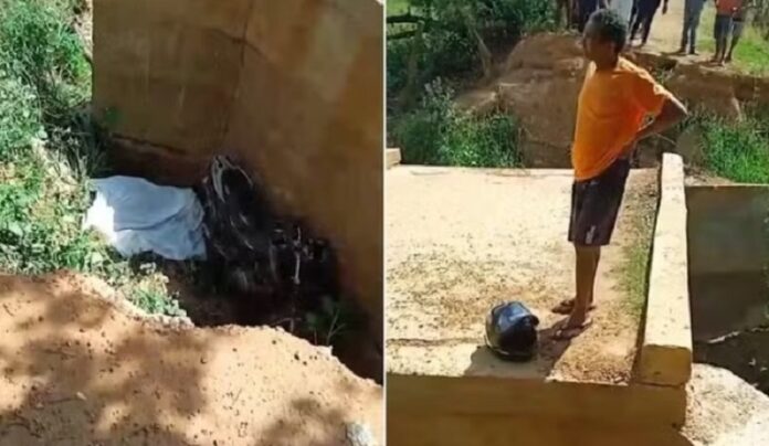 motociclista-morre-apos-tentar-atravessar-ponte-interditada