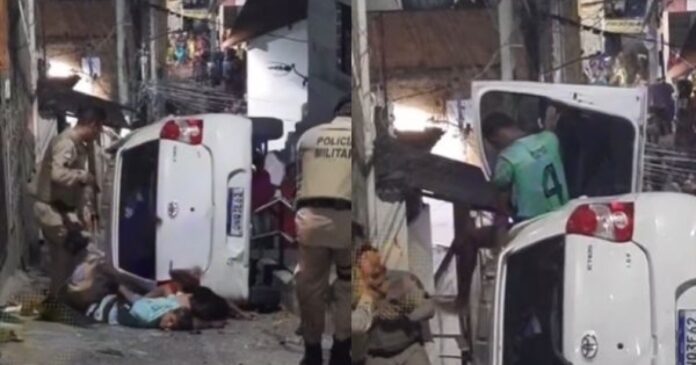 criminosos-capotam-carro-durante-fuga-da-policia-no-bairro-de-itapua,-em-salvador