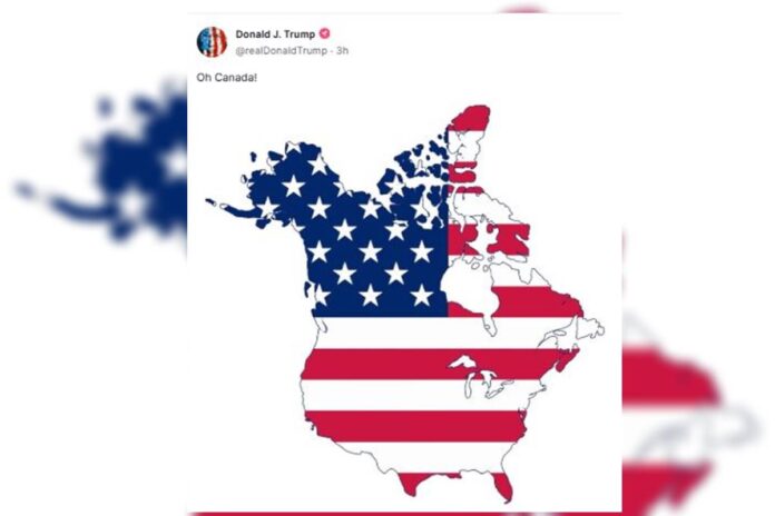 apos-propor-anexacao,-trump-publica-mapa-com-canada-dentro-dos-eua