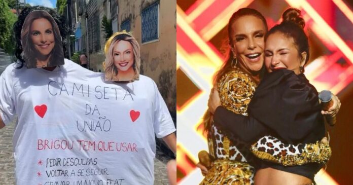 fas-fazem-fantasia-de-‘camiseta-da-uniao’-com-ivete-sangalo-e-claudia-leitte-em-pre-carnaval