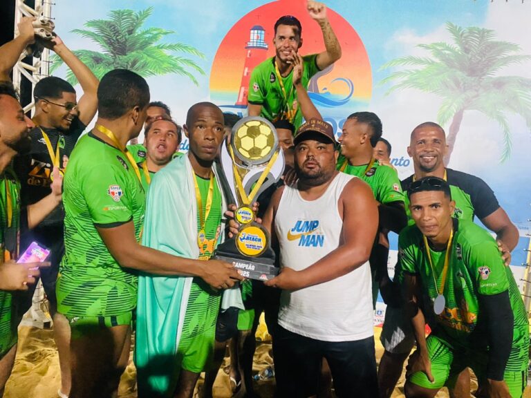 Baba da Orla é tricampeão de Beach Soccer nos Jogos de Verão 2025 em Nova Viçosa