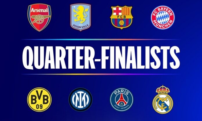 quartas-de-final-da-liga-dos-campeoes-comecam-com-arsenal-x-real-e-bayern-x-inter