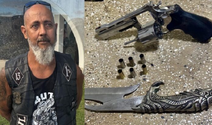 prado-moto-rock:-homem-e-preso-por-disparos-em-via-publica;-pm-apreende-arma-e-faca