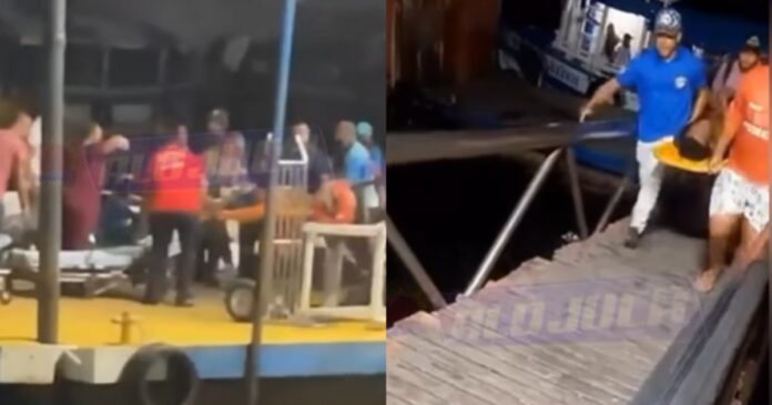 video:-lanchas-colidem-e-tripulantes-ficam-feridos em-trajeto-entre-morro-de-sao-paulo-e-gamboa