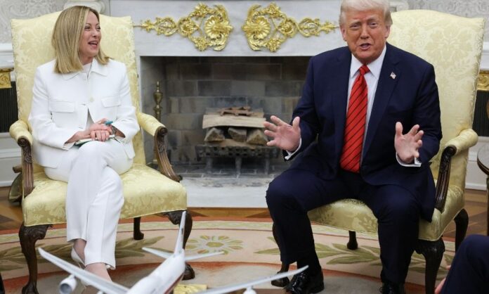 em-reuniao-na-casa-branca,-trump-e-giorgia-meloni-reforcam-parceria-entre-eua-e-italia