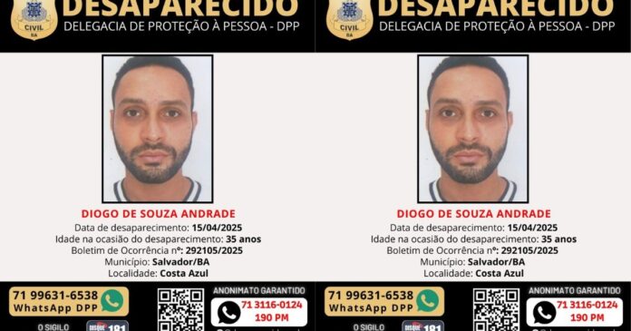 homem-desaparecido-em-salvador:-familia-busca-informacoes-sobre-diogo-de-souza-andrade