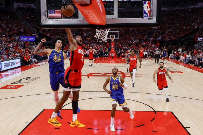 nba:-jalen-green-domina-e-rockets-empatam-serie-contra-os-warriors