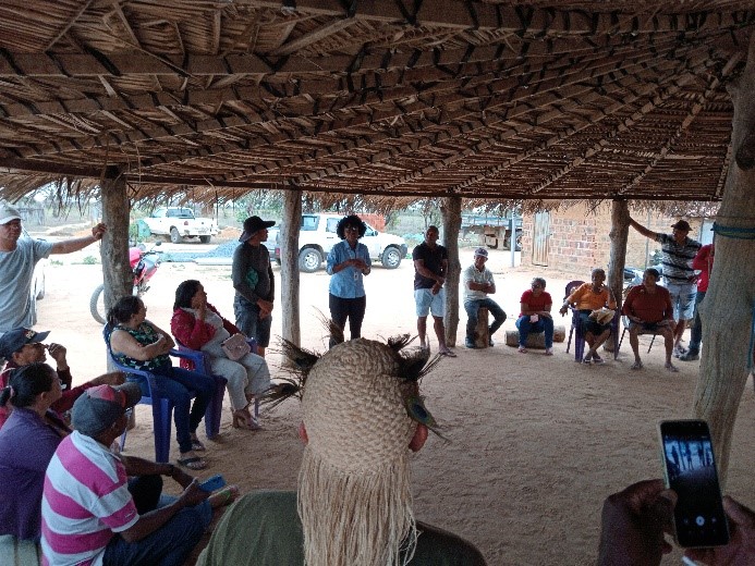 Água potável chega às comunidades indígenas de 21 municípios baianos 2 Reuniao Comunitaria realizada na Aldeia Tumbalala Lagoa da Pedra