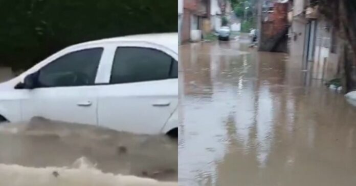 videos:-bairros-de-salvador-e-lauro-de-freitas-registram-alagamentos-nesta-sexta
