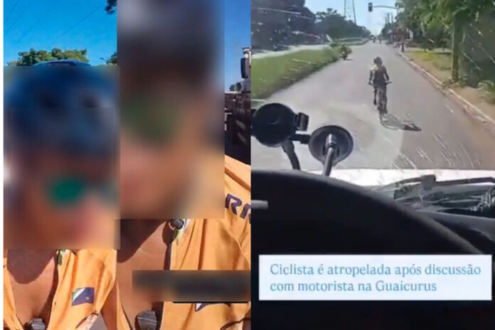 “deu-o-dedo-e-furou-sinal”,-diz-caminhoneiro-sobre-ciclista;-video