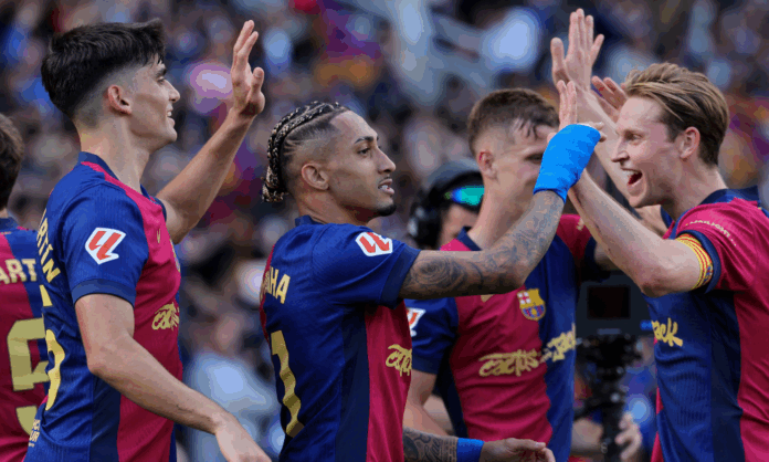 com-dois-gols-de-raphinha,-barcelona-vence-real-madrid-e-fica-mais-perto-do-titulo-espanhol
