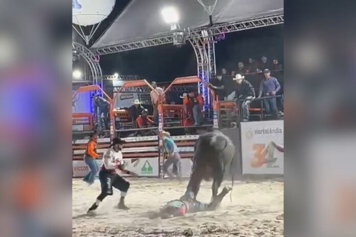 novo-video-mostra-peao-sendo-arrastado-e-pisoteado-por-touro-em-rodeio