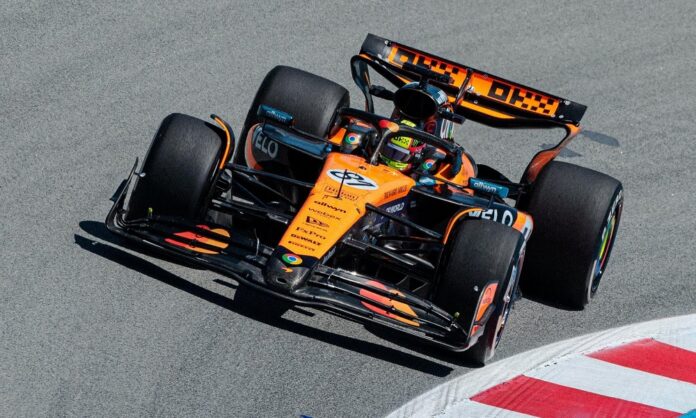 mclaren-mantem-dominio-e-piastri-lidera-segundo-treino-livre-do-gp-da-espanha;-bortoleto-e-17o