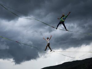 Atleta de slackline MATHEUS VIDALFoto JONAS KONIJNENBERG
