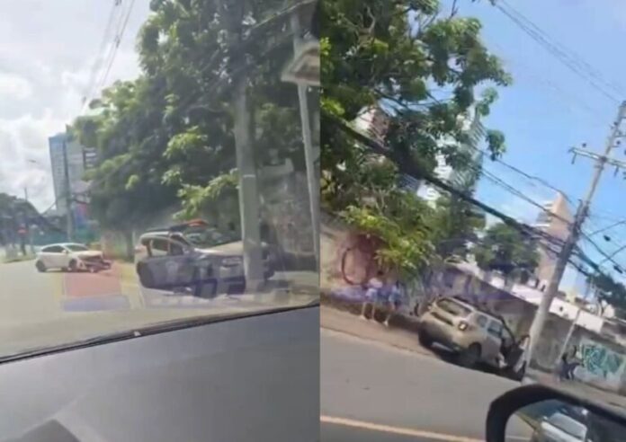 viatura-da-pm-colide-com-poste-apos-batida-com-carro-de-passeio-em-salvador