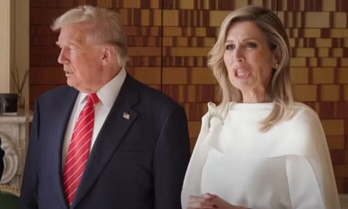rainha-da-holanda-‘imita’-trump-durante-encontro-antes-de-reuniao-da-otan-e-gera-polemica