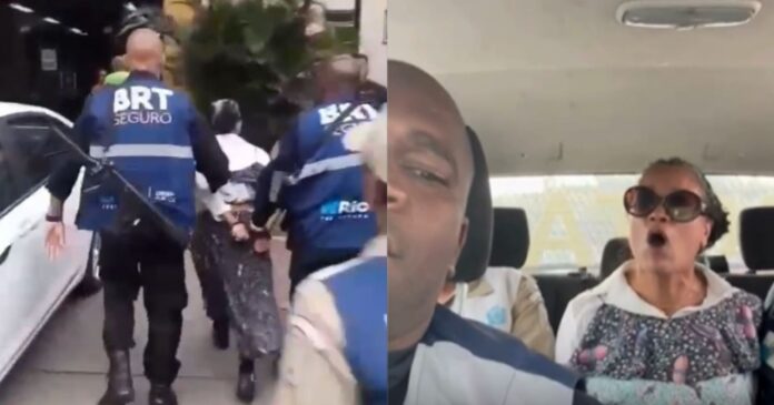 video:-mulher-e-presa-por-injuria-racial-apos-chamar-agente-de-brt-de-‘negro-nojento’-e-‘podre’