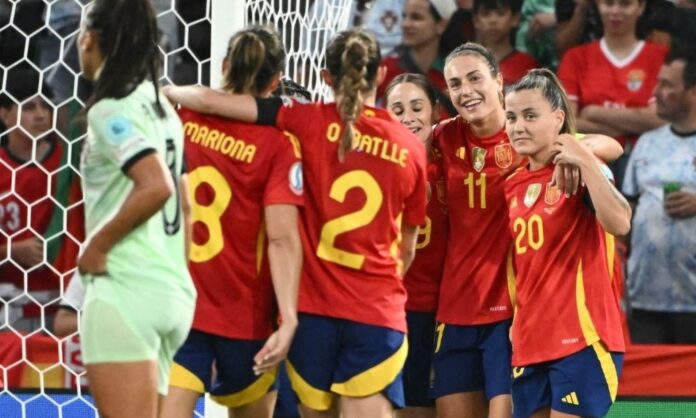espanha-confirma-favoritismo-e-goleia-portugal-na-estreia-da-eurocopa-feminina;-italia-supera-belgica