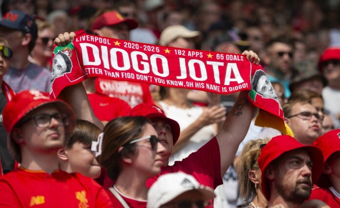 liverpool-homenageia-diogo-jota-em-primeira-partida-apos-morte-do-jogador