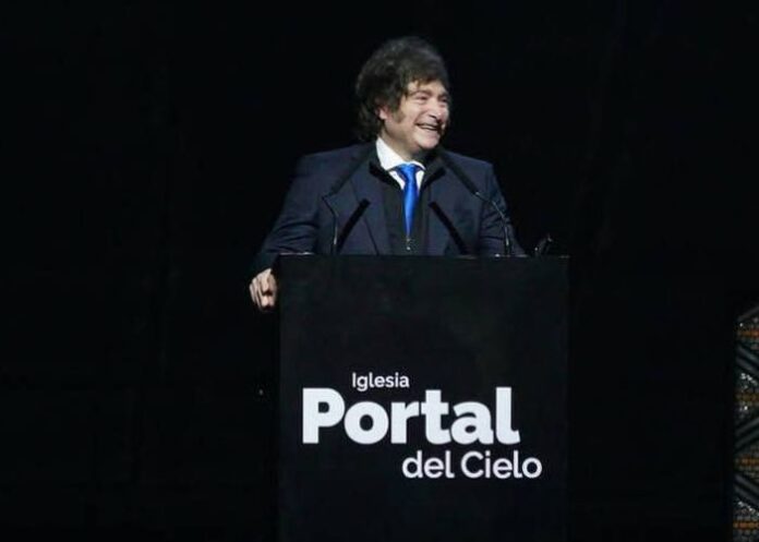 discurso-de-javier-milei-em-igreja-gera-criticas-entre-evangelicos-argentinos