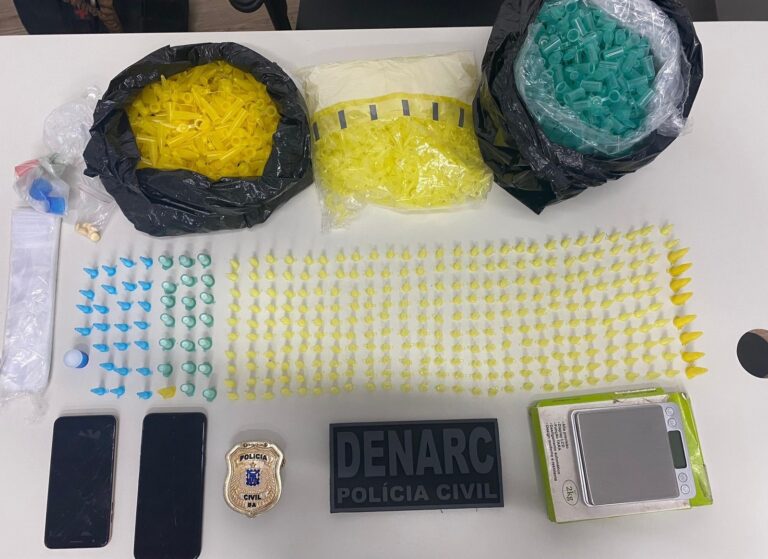 policia-apreende-centenas-de-pinos-de-cocaina-em-simoes-filho;-suspeito-conseguiu-fugir