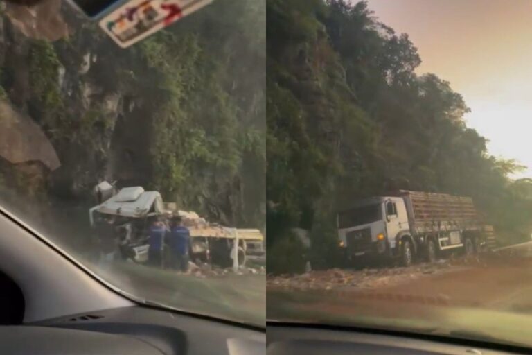 motorista-morre-apos-colisao-entre-caminhoes-proximo-a-cachoeira
