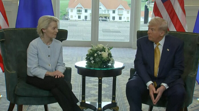 presidente-da-comissao-europeia-celebra-‘bom-acordo’-comercial-entre-ue-e-eua:-‘e-um-acordo-enorme’
