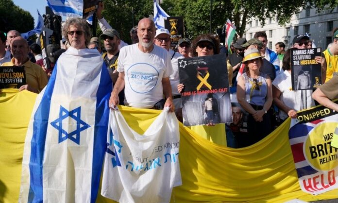 manifestacao-em-londres-pede-libertacao-de-refens-israelenses-do-hamas