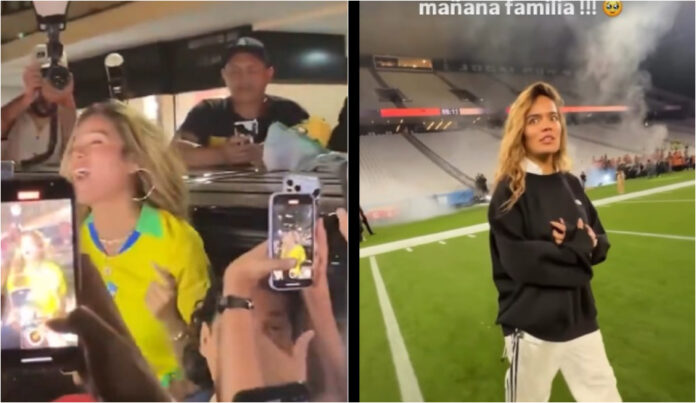 karol-g-chega-ao-brasil,-visita-estadio-do-corinthians-e-atende-fas