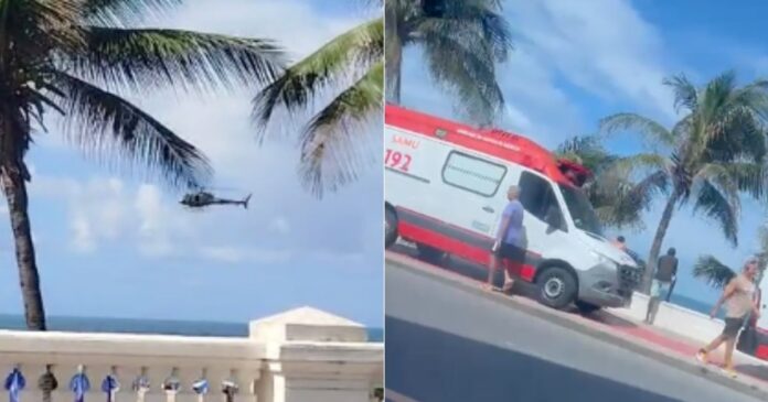 video:-homem-e-resgatado-apos-afogamento-na-praia-do-rio-vermelho,-em-salvador