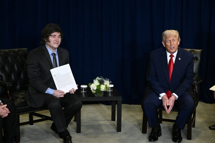 em-reuniao-com-milei,-trump-diz-que-argentina-nao-precisa-de-‘resgate’-financeiro’