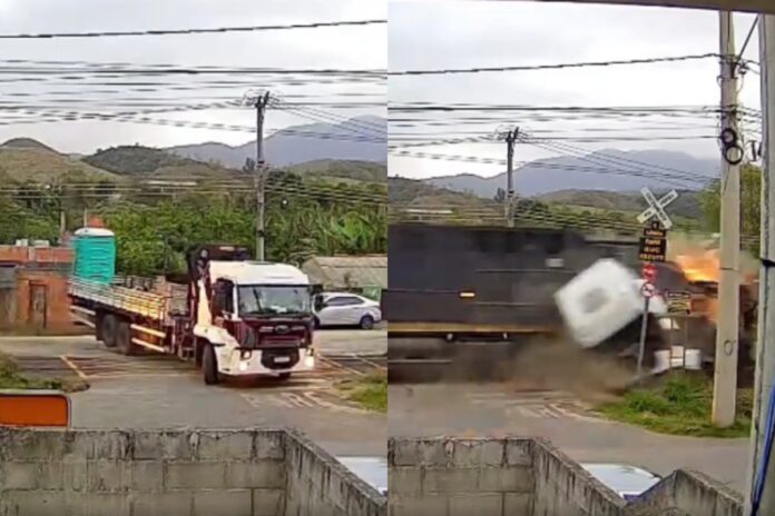 caminhao-e-atingido-por-trem-em-linha-ferrea-no-rio-de-janeiro.-video