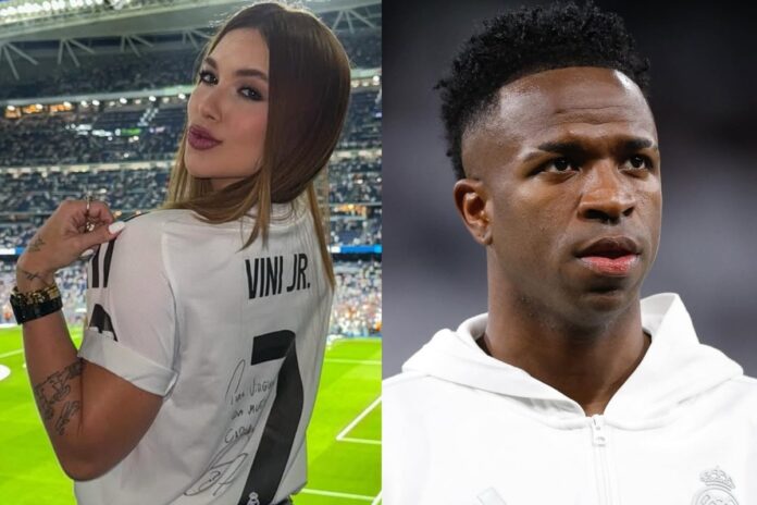 virginia-posa-com-camisa-de-vini-jr.-e-detalhe-chama-atencao