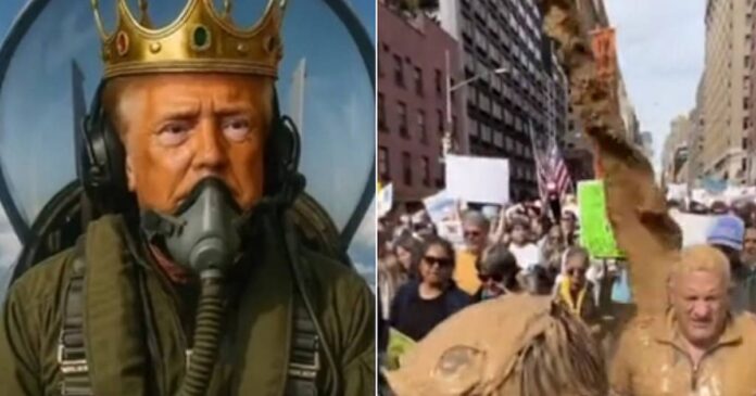 video:-trump-publica-animacao-com-ia-pilotando-aviao-que-despeja-fezes-em-manifestantes-nos-eua