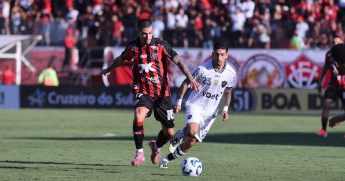 em-jogo-equilibrado,-vitoria-empata-com-botafogo-no-campeonato-brasileiro