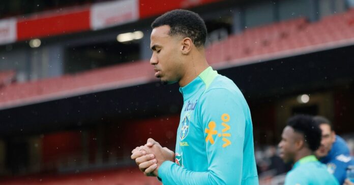 cbf-confirma-corte-de-gabriel-magalhaes-por-lesao;-zagueiro-desfalca-brasil-e-arsenal