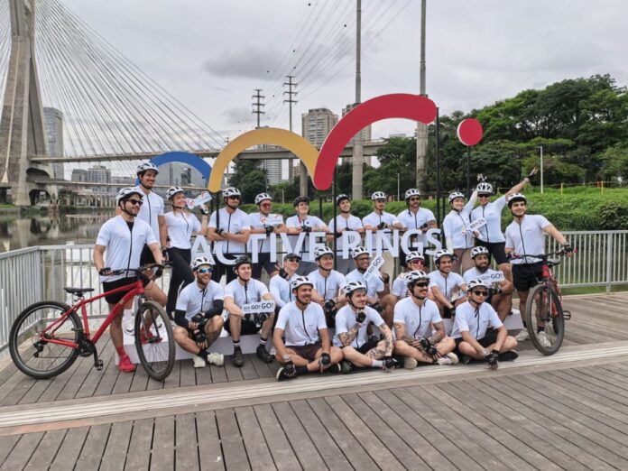 ciclistas-se-reunem-em-evento-global-da-huawei,-em-sao-paulo