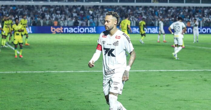 neymar-reconhece-falha-e-critica-arbitragem-apos-empate-do-santos-com-o-mirassol:-“nem-sei-o-que-falar”