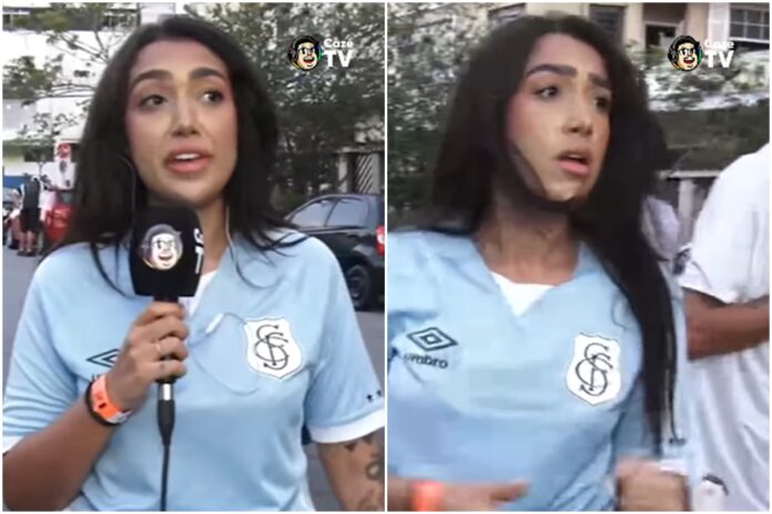 video:-reporter-e-atacada-ao-vivo-durante-cobertura-do-jogo-do-santos