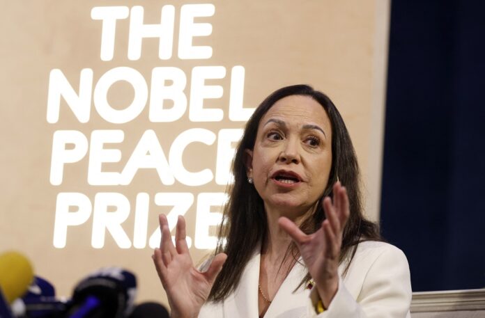 corina-machado-diz-que-maduro-tentou-impedir-viagem-a-oslo