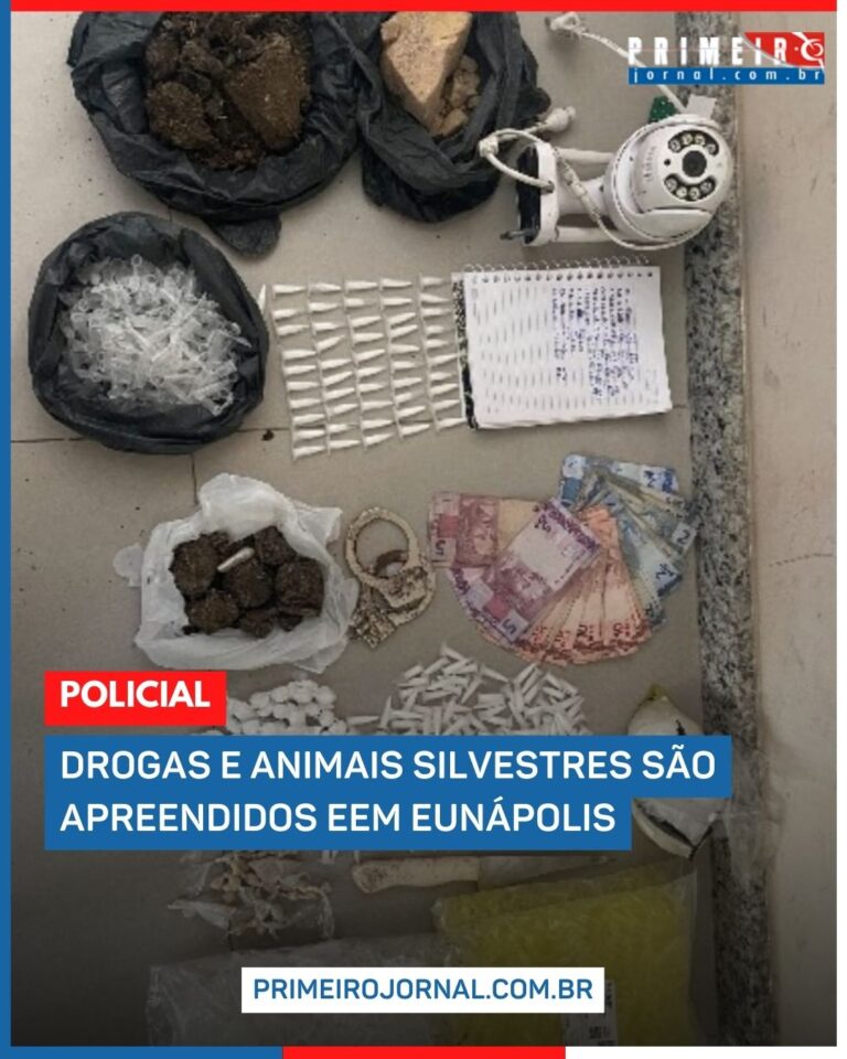 Drogas e animais silvestres são apreendidos em Eunápolis