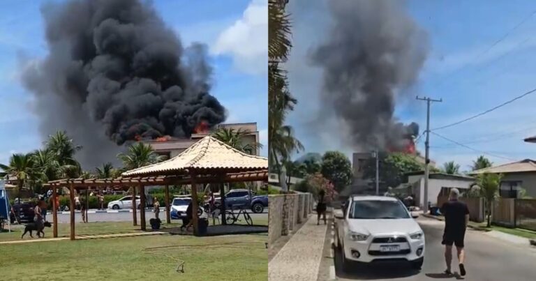 video:-incendio-atinge-residencia-em-condominio-de-alto-padrao-em-guarajuba