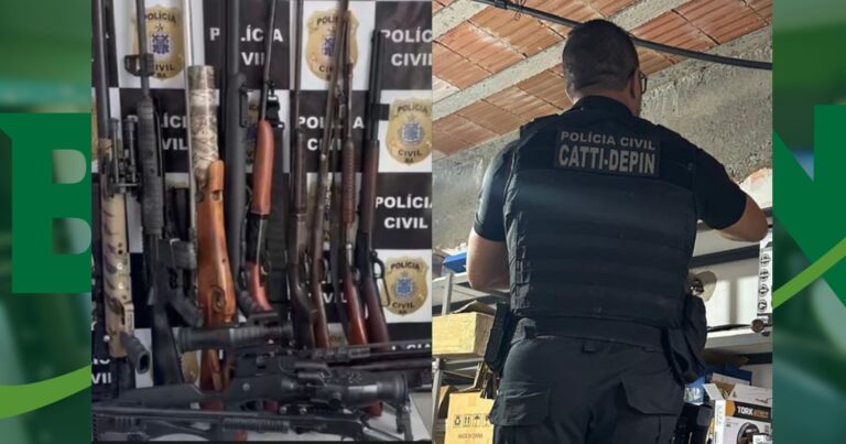 video:-operacao-policial-desarticula-oficina-clandestina-com-13-armas em-candido-sales